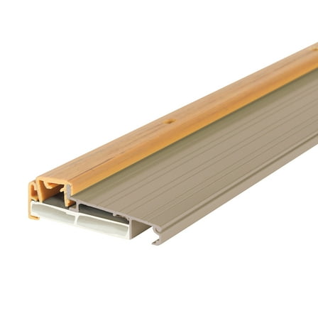 M-D Building Products 49008 4-9/16 in. x 1-3/8 in. x 36 in. Satin Nickel Adjustable Aluminum Thermal Break Threshold