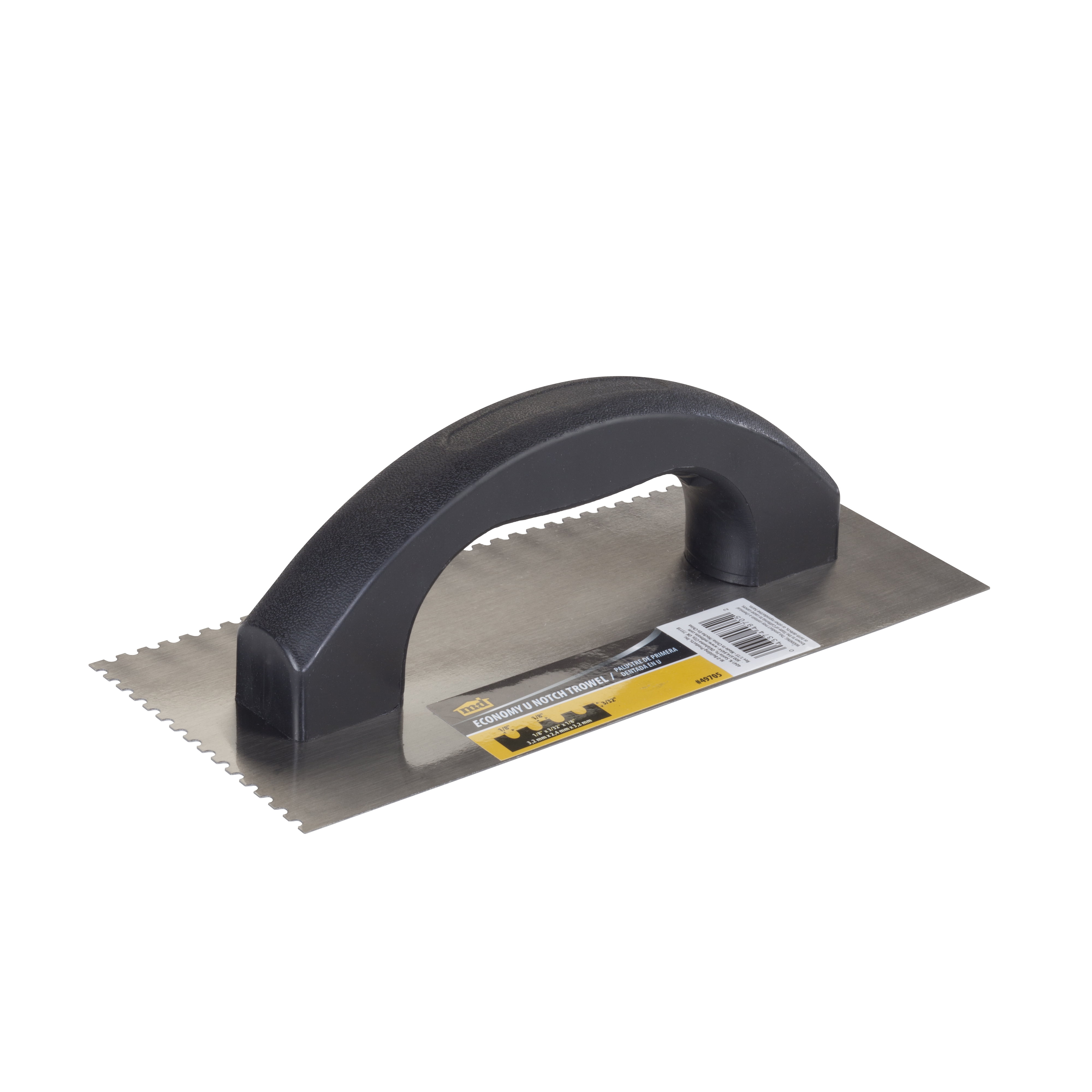 M-D Building Products 49705 1/8 in. x 3/32 in. x 1/8 in. Economy U Notch Trowel