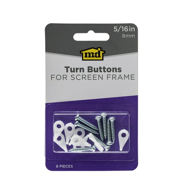 M-D Building Products 5020258 Plastic Turn Button - 8 Piece