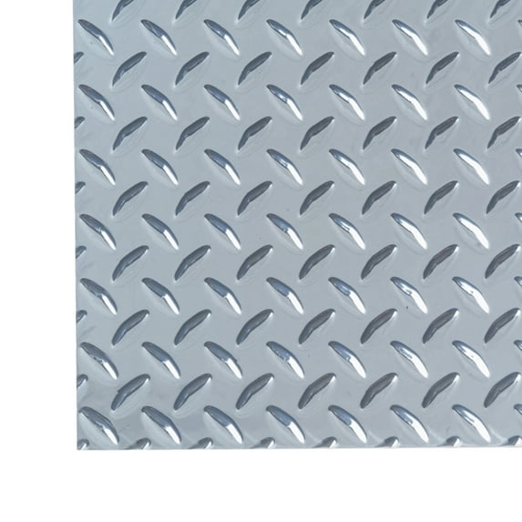 M-D Building Products 57306 12 in. x 24 in. x .025 in. Silver Aluminum Sheet Diamond Tread