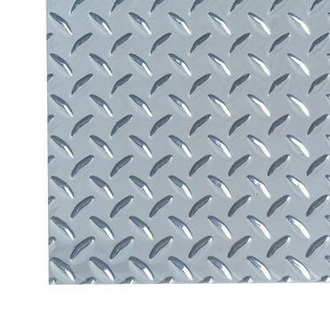 M-D Building Products 57553 24 in. x 36 in. x .025 in. Silver Aluminum Sheet Diamond Tread