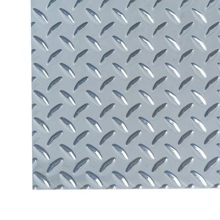M-D Building Products 57553 24 in. x 36 in. x .025 in. Silver Aluminum Sheet Diamond Tread