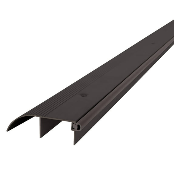 M-D Building Products 69709 3-1/4 in. x 1 in. x 72 in. Bronze Aluminum and Vinyl High-Profile Commercial Outswing Door Threshold