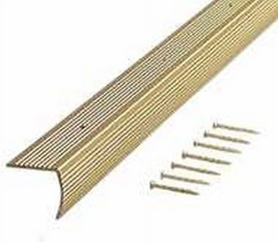 M-D Building Products 72 in. L Prefinished Brass Aluminum Stair Edge