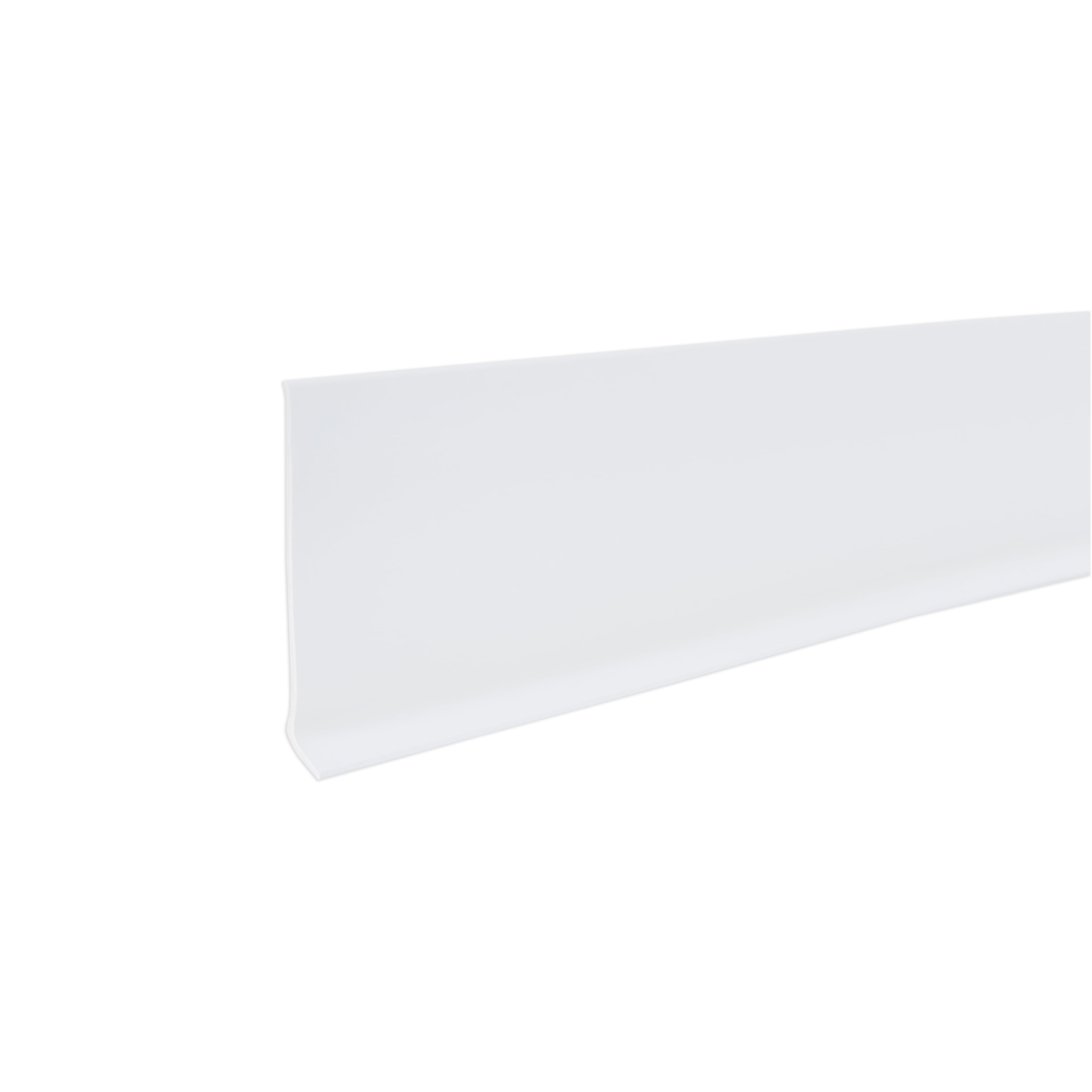 Snow White Flexible Vinyl Wall Base Molding Trim, 4" x 120 ft.