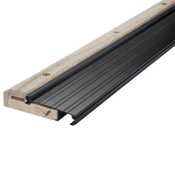 M-D Building Products 77792 4-9/16 in. x 1-1/8 in. x 36 in. Bronze Adjustable Aluminum & Hardwood Threshold