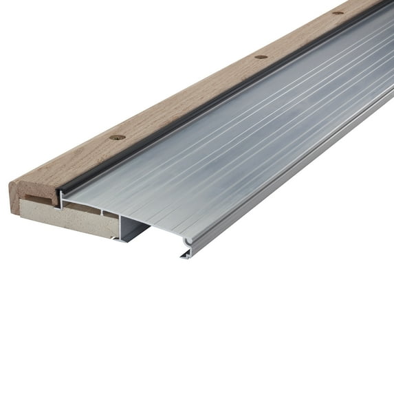 M-D Building Products 78600 5-5/8 in. x 1-1/8 in. x 36 in. Silver Adjustable Aluminum & Hardwood Threshold