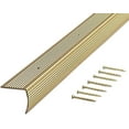 thumbnail image 1 of M-D Building Products 79103 Fluted 1-1/8-Inch by 1-1/8-Inch by 72-Inch Stair Edging, Satin Brass, 1 of 5
