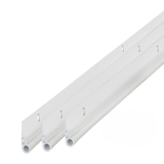 M-D Building Products 87635 36 in. x 84 in. White Flat-design Aluminum and Vinyl Screw-on Top and Sides Door Seal Kit