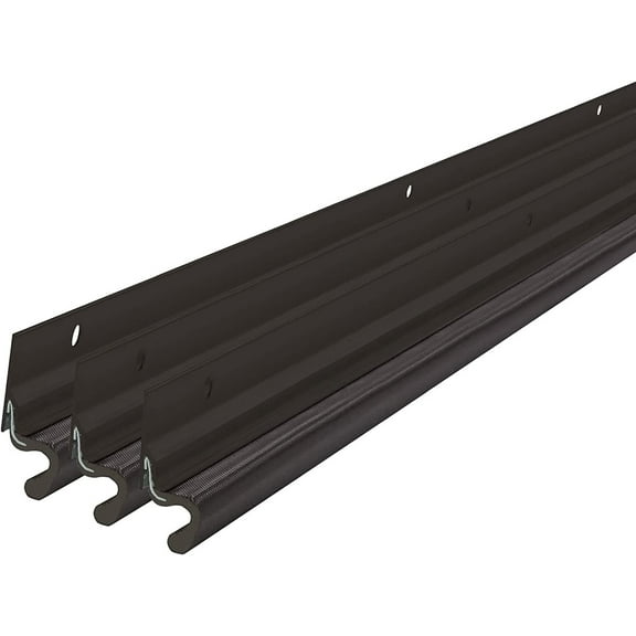 M-D Building Products 87783 Compression Weather Stripping with Aluminum Stop, 36-by-84 Inches, Bronze
