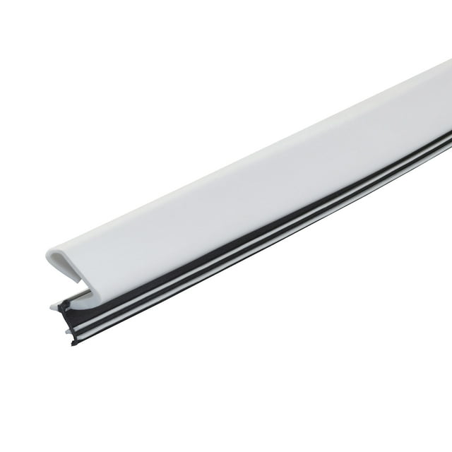 M-D Building Products 91890 84 in. White Premium Rubber PLATINUM™ Top and Sides Door Seal for Doors with Kerf/Channel