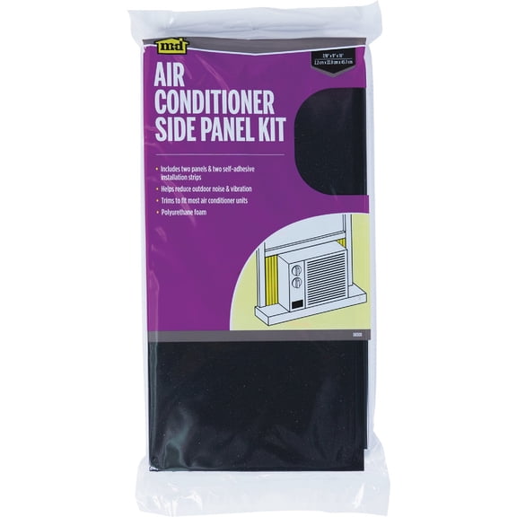 M-D Building Products Foam Air Conditioner Side Panel Kit, Gray, 2 Panels