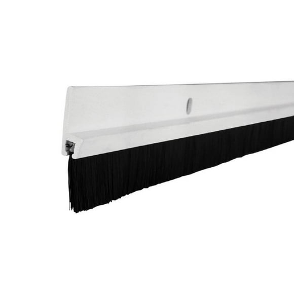 M-D Building Products 19104 36 in. White PVC and Nylon Brush Self-adhesive or Screw-on Door Sweep