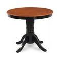 thumbnail image 1 of M&D Furniture BRT-BLC-TP Round Dinette Sunderland Dining Room Kitchen Table, Black & Cherry, 1 of 1