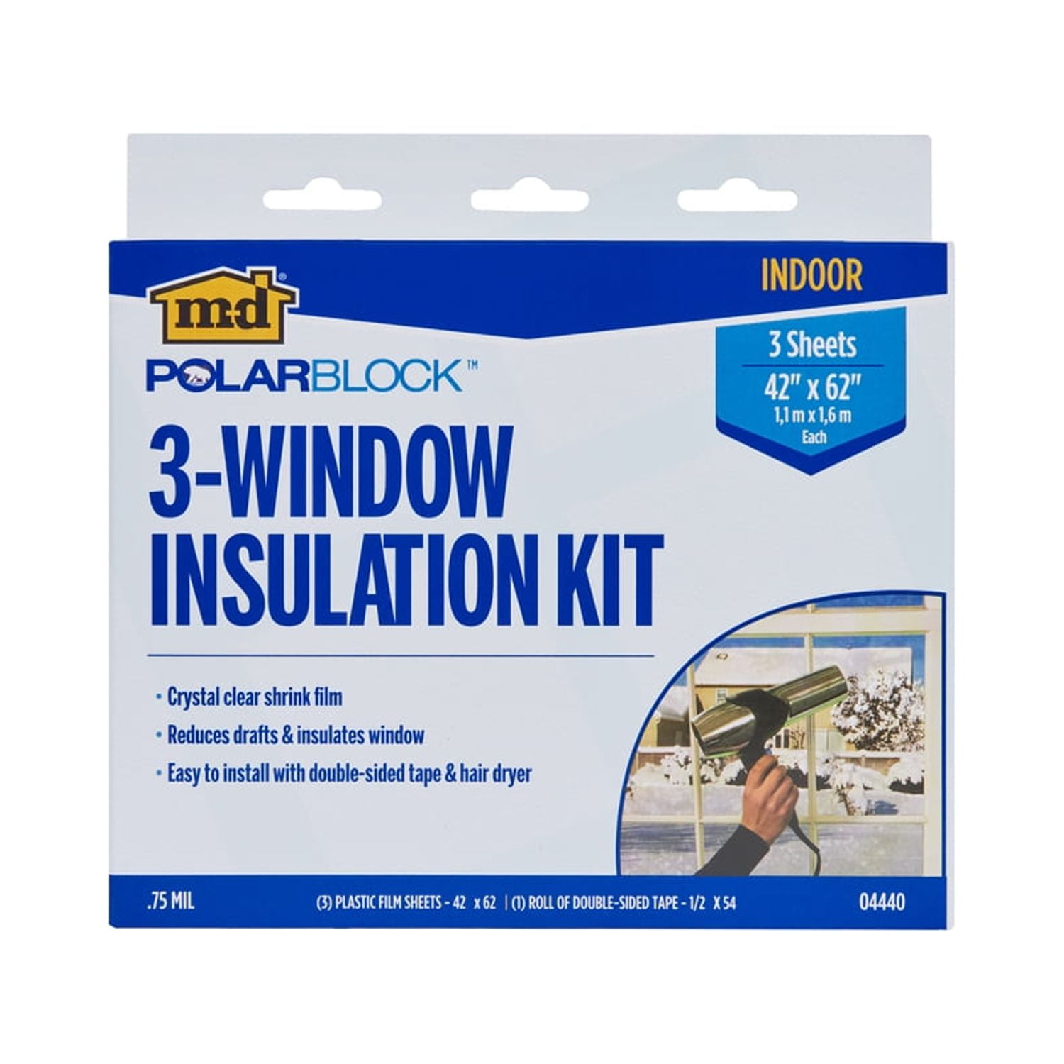 Window Insulation Kit Insulates 10 Indoor Window Plastic Film for  Winterizing – MAGZOstore