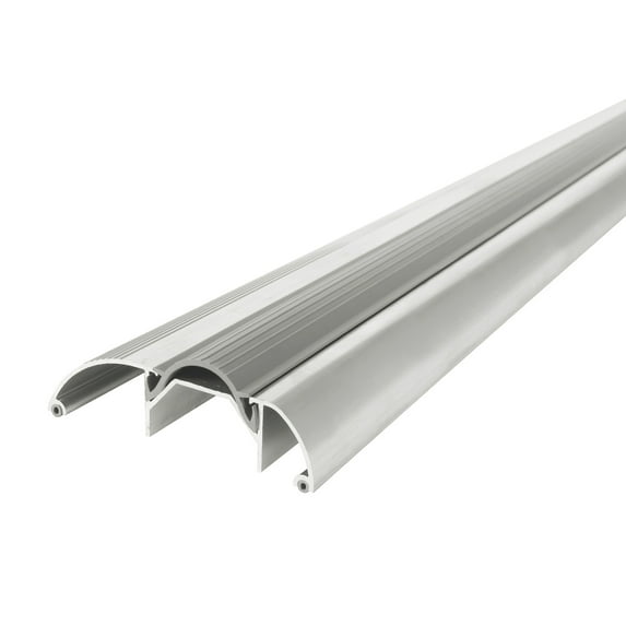 M-D Building Products 08409 3-3/8 in. x 1-1/8 in. x 36 in. Silver Aluminum and Vinyl High-Profile Threshold