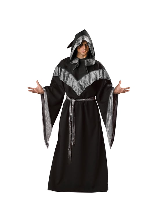 Dark Sorcerer Hooded Robe Halloween Costume for Adults, Adult One Size Fit Most, by Way to Celebrate