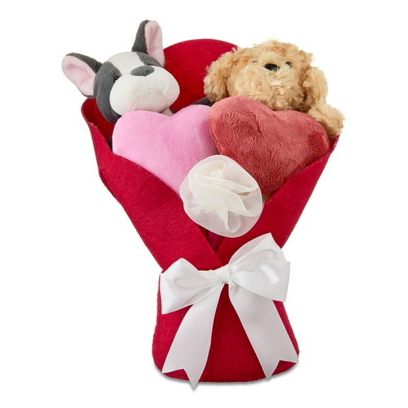 Medium Dog Bouquet Plush, Red, 13", Valentine's Day by Way To Celebrate