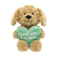 thumbnail image 1 of Medium Dog Plush with Love You Fur-ever Heart, Brown and Green, Mother's Day by Way To Celebrate, 1 of 4