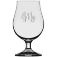 thumbnail image 1 of M Daishy Daisy Monogram Etched 13.25oz Iona Beer Glass, 1 of 1