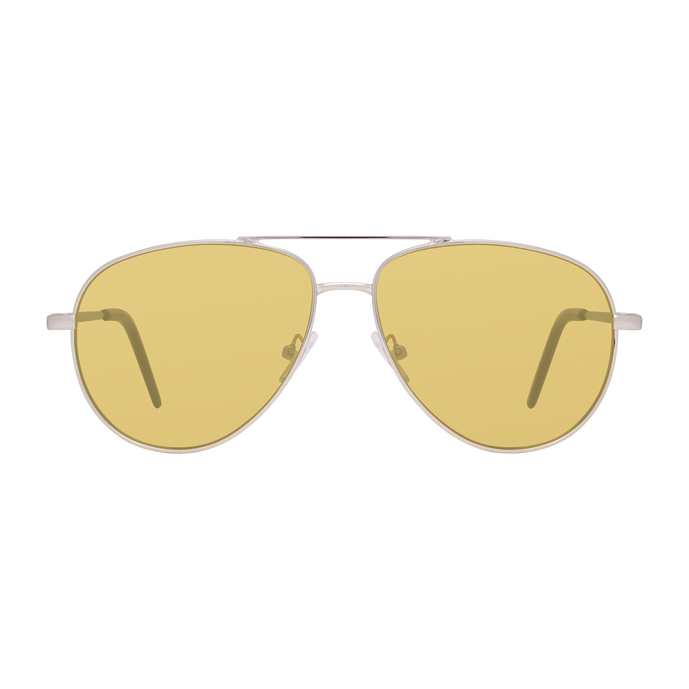 M+ Unisex Metal Protective Eyewear Driving Glasses with Yellow Lenses