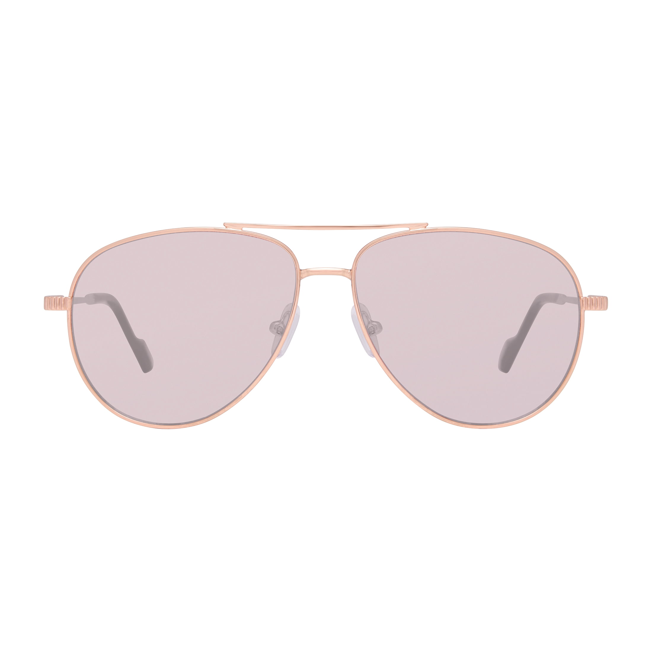M+ Women's Rose Gold Metal Driving Glasses with Rose Lenses MD645215