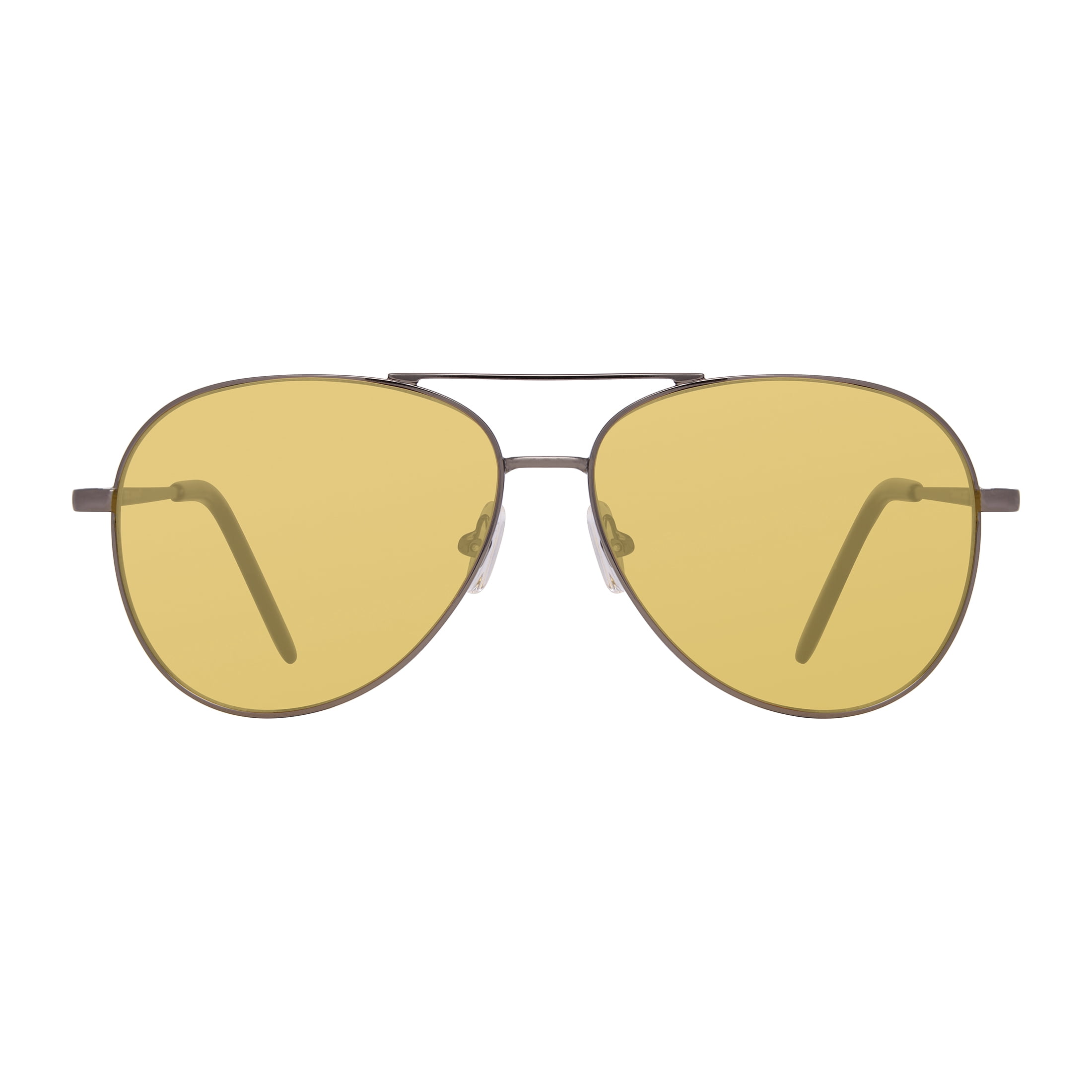M+ Metal Unisex Driving Glasses with Yellow Lenses and UV Protection