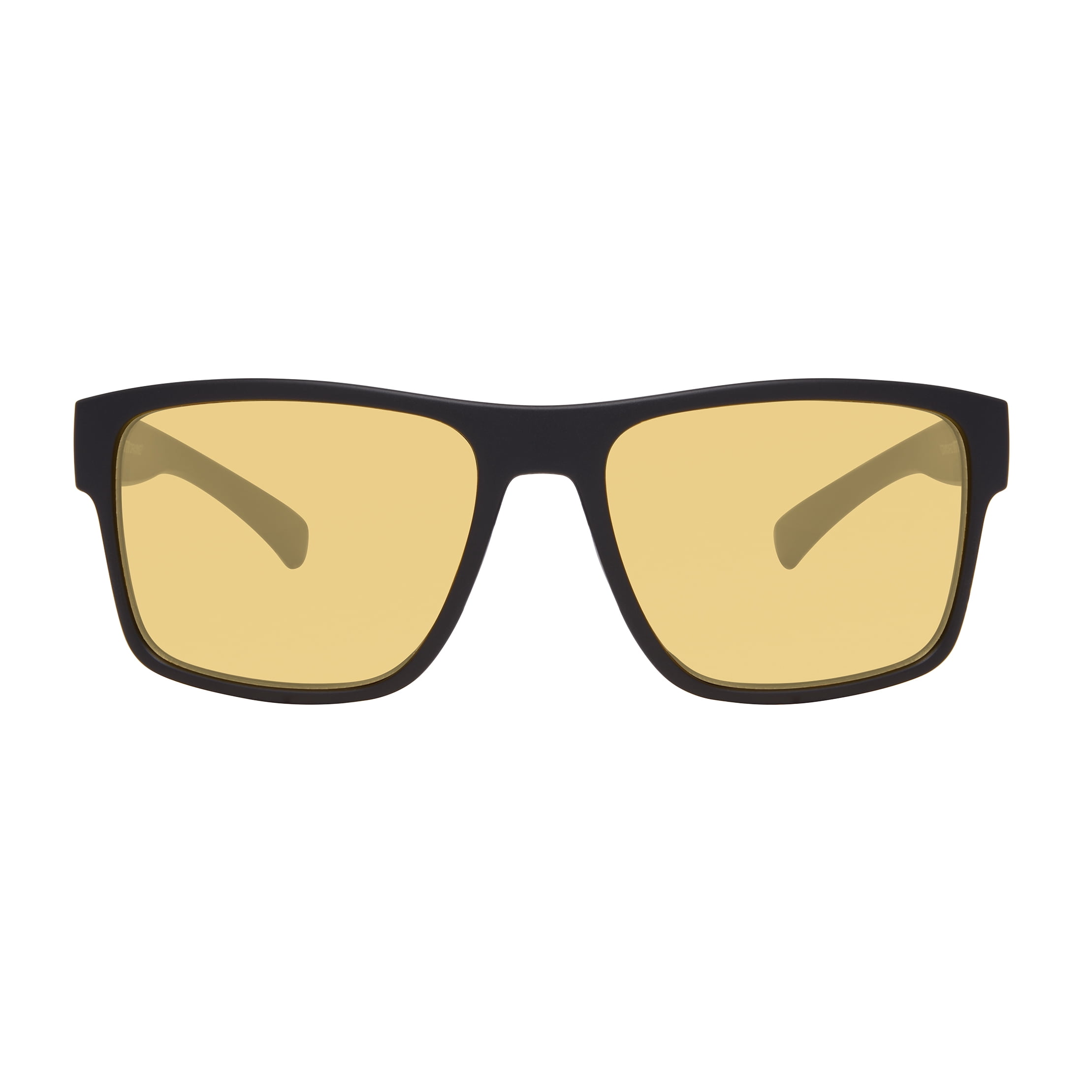 M+ Unisex Driving Glasses MDS25015 Black Frame with Yellow Plastic Lenses