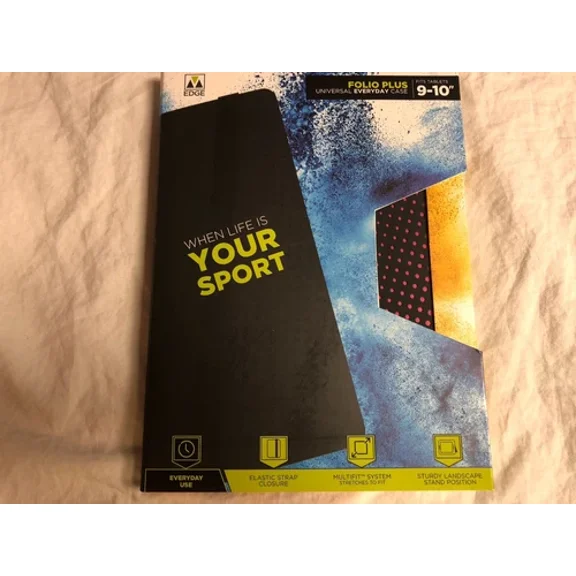 M-Edge Folio Plus Universal Tablet Case Fits 9-10" Devices Black Pink Brand New