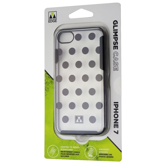 M-Edge Glimpse Series Protective Case Cover for iPhone SE2/8/7 - Blacks Dots