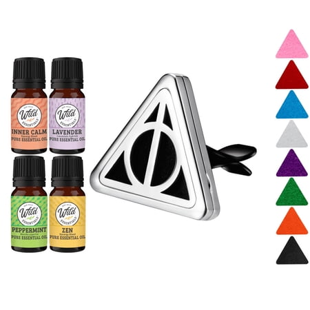 M Essentials Oil Aromatherapy Car Vent Diffuser with 8 Colorful Pads, 6 Pcs