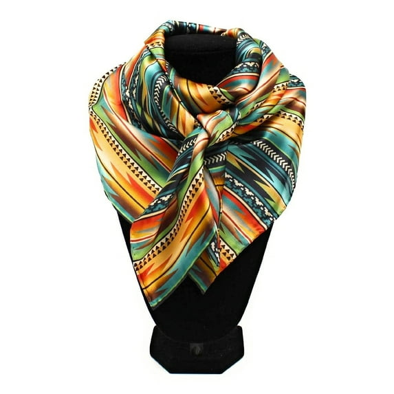 M&F Western 0907897 33 x 33 in. Wild Rag Aztec Design Scarfs