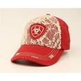 thumbnail image 1 of M&F Western 1514809 Women Hats Ball Caps with Ivory Lace Shield Patch, Burgundy, 1 of 4