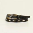thumbnail image 1 of M&F Western 204601 0.5 in. Ivory Raw Belts-Dog Long Hats Bands, Black, 1 of 1