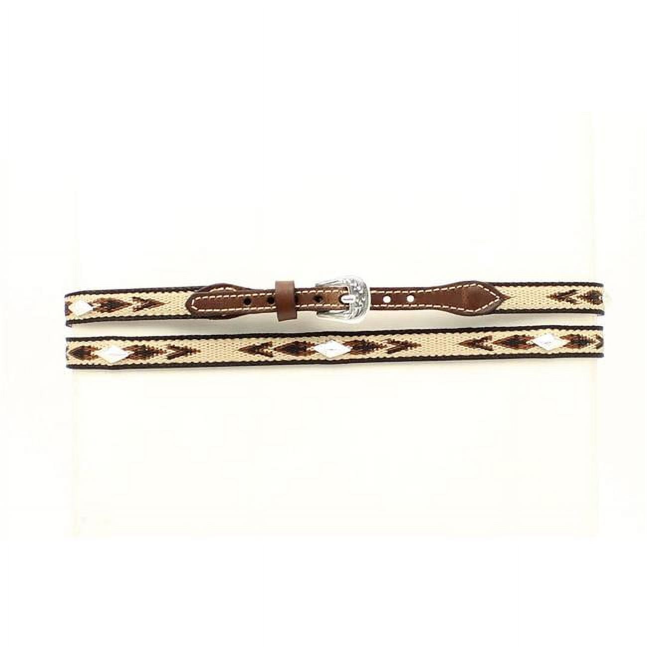 Twister Men's Embroidered with Diamond Conchos Brown Hatband 0277402