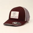 thumbnail image 1 of M&F Western A300004809 Men Ariat Hats Baseball Caps with Mesh Snap Back Logo Patch, Burgundy, 1 of 1
