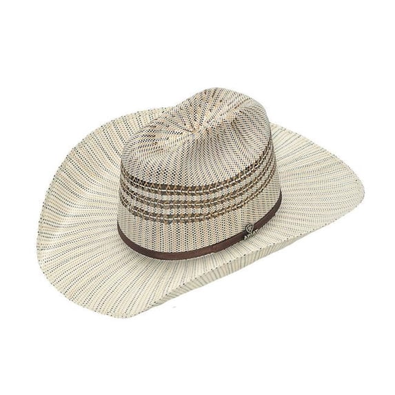 M&F Western A73266-7.125 4 in. American Bangora C-C4 Ligne Western Hats, Chocolate - Size 7.125