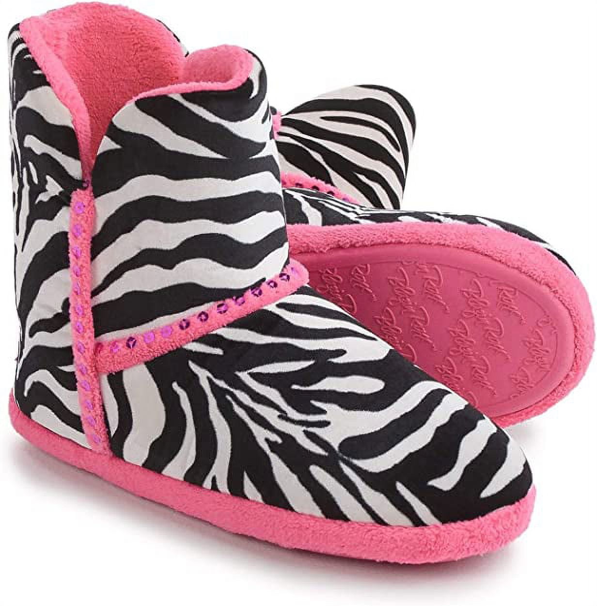 M&F Western Blazin Roxx Kid's Zebra Slipper Boots - XSmall 10/11