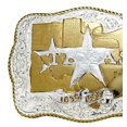 thumbnail image 1 of M&F Western C00491 Rectangle Rocky Patel Edge Texas Flag SS-AG Crumrine Buckle Belts, 1 of 1