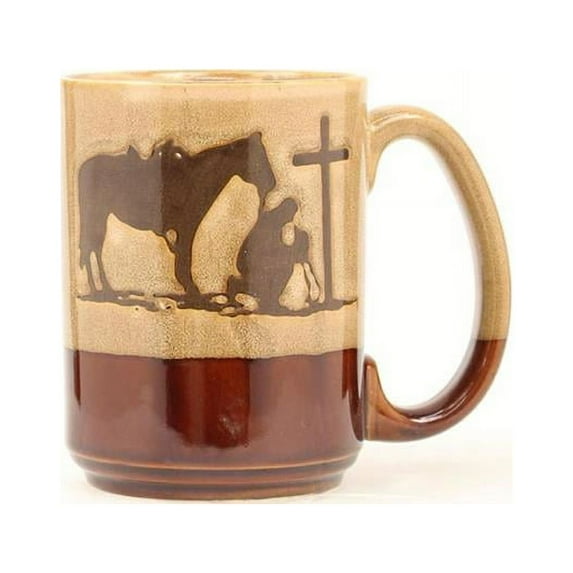M&F Western Cowboy Prayer Ceramic Coffee Mug 16Oz