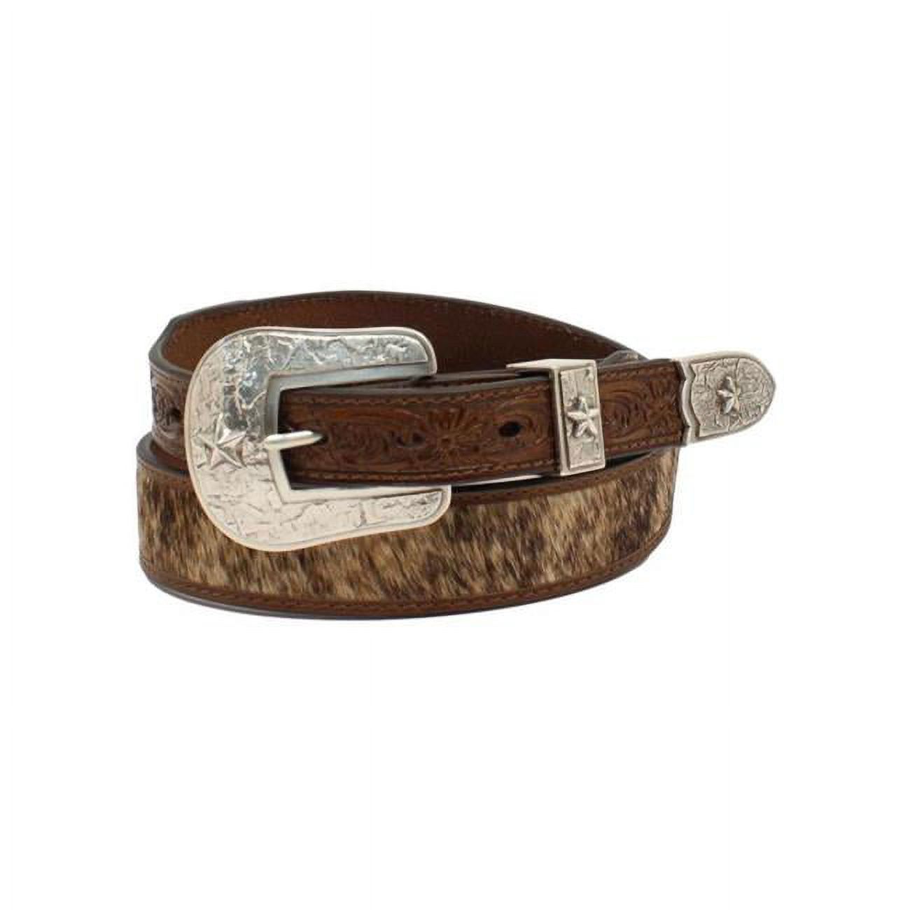 3D Leather Hair-on Belt 36” Myra Hair On Hide Belt main image 3