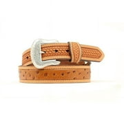M&F Western N24580153-36 1.5 in. Men Ostrich Inlay Print Leather Nocona Belts - Size 36
