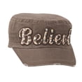 thumbnail image 1 of M&F Western Products 1569002 Blazin Roxx Youth Believe Military Cap - Brown, 1 of 1