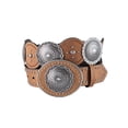 thumbnail image 1 of M&F Western Womens  Large Oval Concho Belt XL Brown, 1 of 1