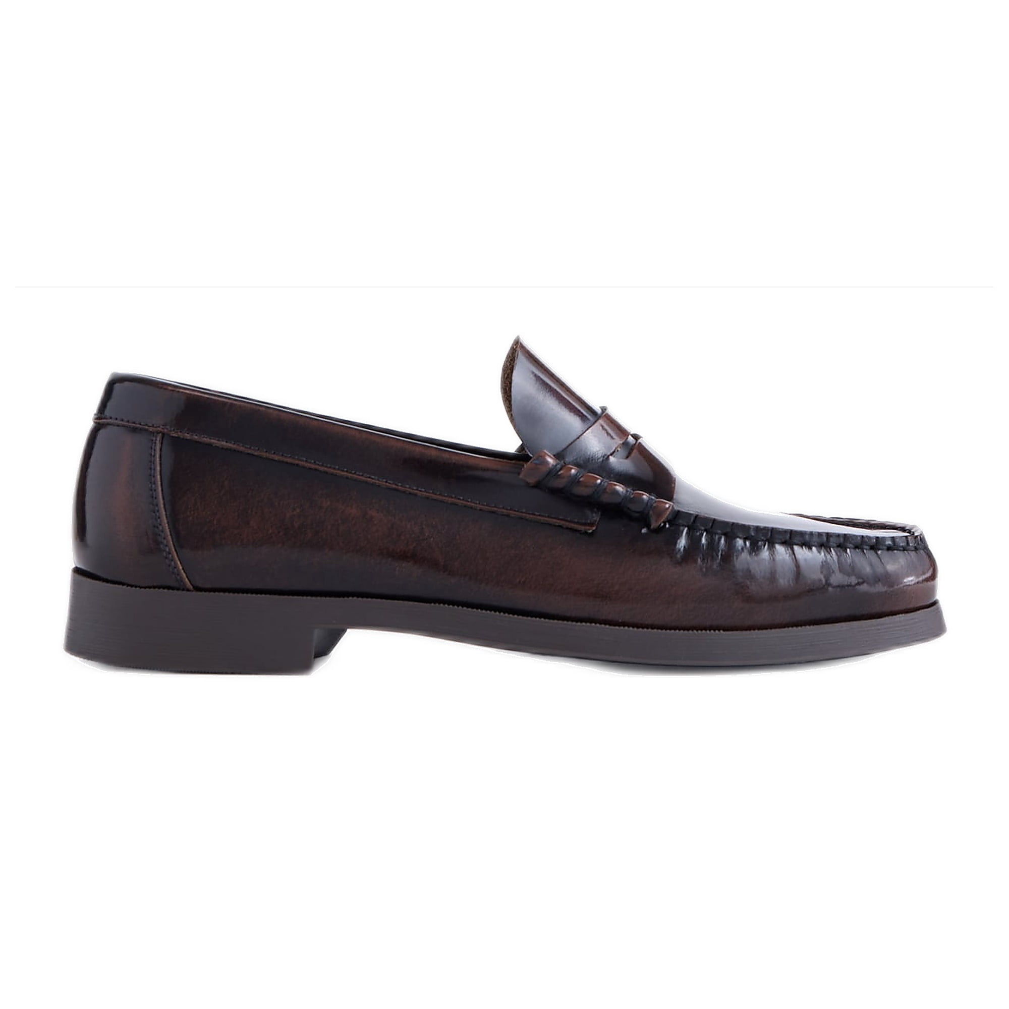 Free Assembly Men's Leather Moc Toe Penny Loafers