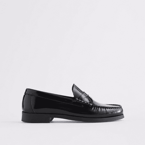 Free Assembly Men's Leather Moc Toe Penny Loafers