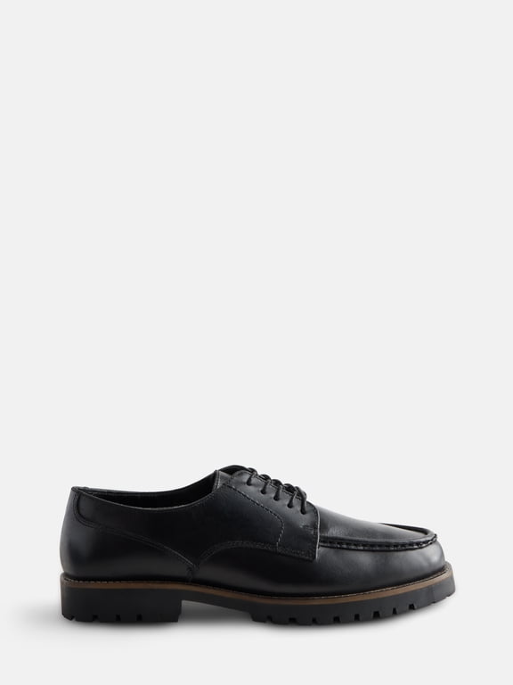 Men's Leather Moc Toe Oxfords