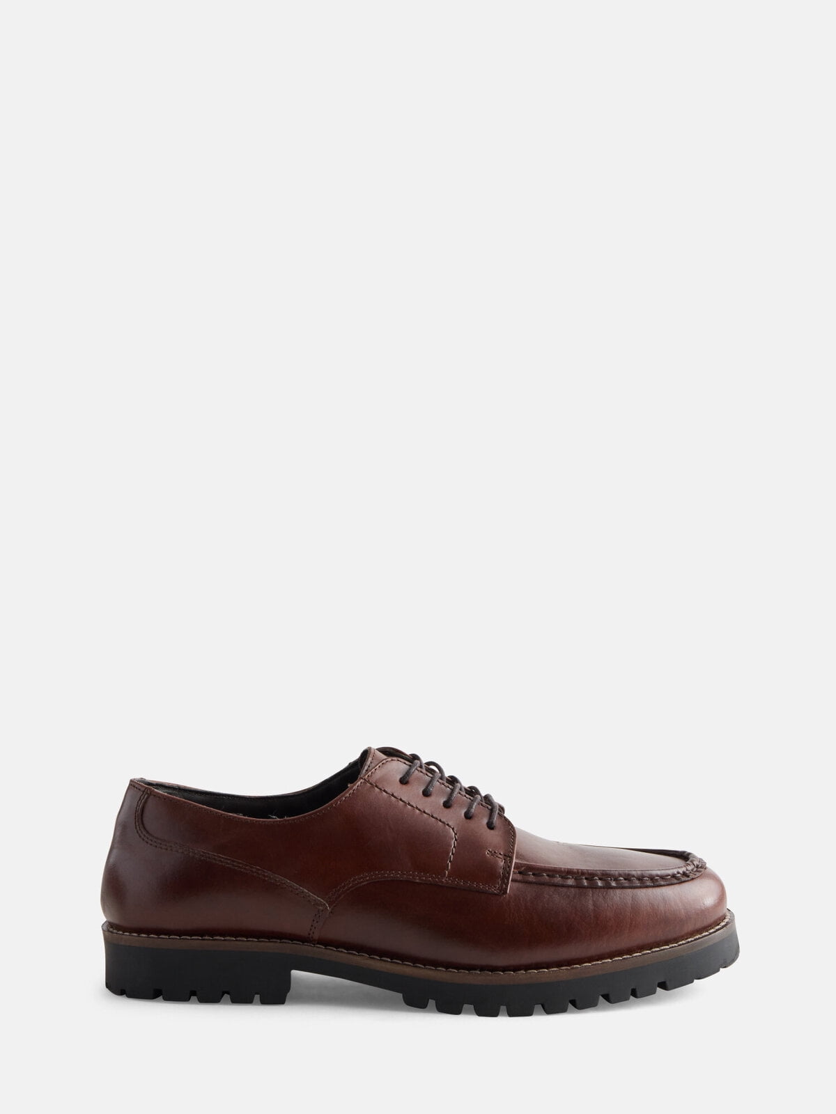 Free Assembly Men's Leather Moc Toe Oxfords