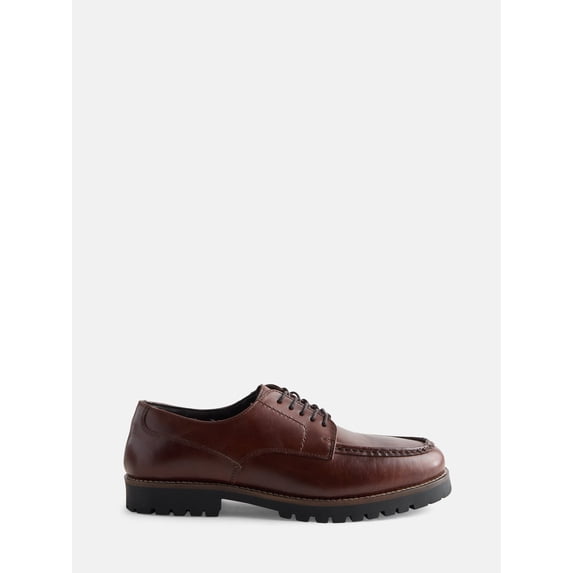 Free Assembly Men's Leather Moc Toe Oxfords