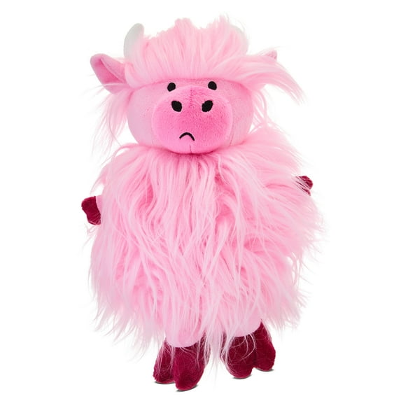 Medium Fancy Furry Cow Plush, Pink, 14", Easter by Way To Celebrate